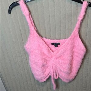 Wild Fable Pink Fuzzy Crop Top